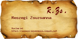 Reszegi Zsuzsanna névjegykártya